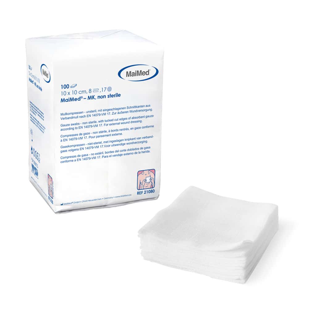 MaiMed® – MK Mullkompressen unsteril, 8-fach