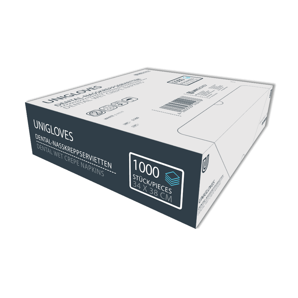 Unigloves® Nasskreppservietten, extra stark, 34x38cm