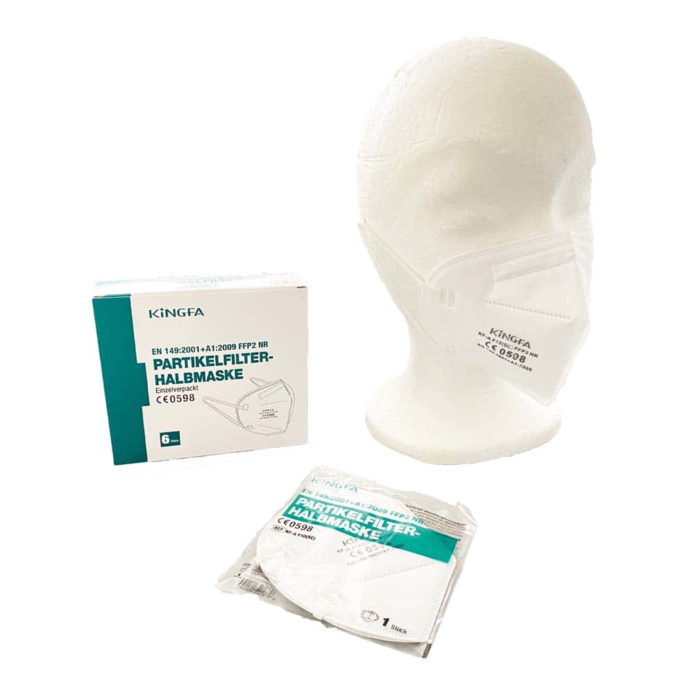KINGFA FFP 2 NR Faltmaske ohne Ventil, weiß